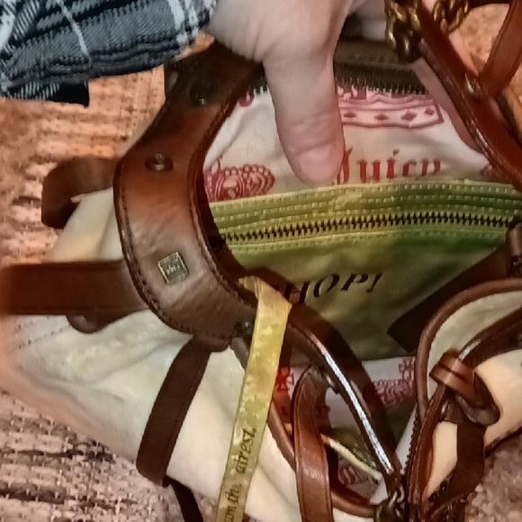 Rare! Y2K Juicy Couture Vintage Velour And Leather Bag - Picture 9 of 13